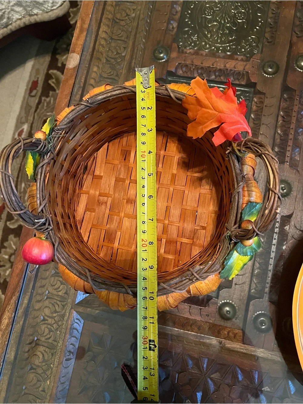 Fall Pumpkin Basket, Thanksgiving Crackers & Faux Gourds